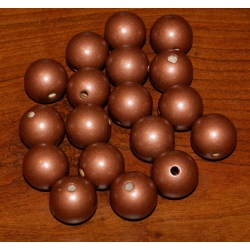Kulka drewniana lakierowana czekolada 20mm  ,CENA   1szt  , ( kulki drewniane  ),koralik drewniany