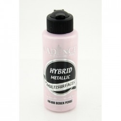 Farba hybrydowa metaliczna 120ml dziecięcy róż HM808 METALIK, Cadence