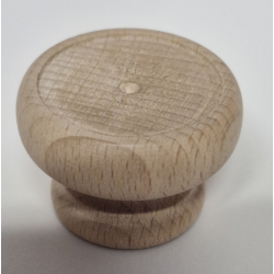 Gałka drewniana 40mm bukowa, surowa, podtaczana