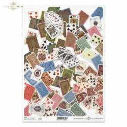 Papier ryżowy ITD A4 R1033, karty do gry