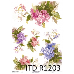 Papier ryżowy A4 R1203 , kwiaty
