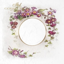 Zestaw papierów ryżowych mini ITD 14,8*14,8cm, 6szt., RSM040, ramki, kwiaty