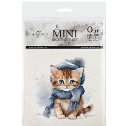 Zestaw papierów ryżowych mini ITD 14,8*14,8cm, 6szt., RSM105