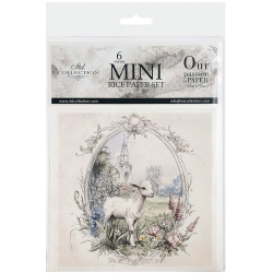 Zestaw papierów ryżowych mini ITD 14,8*14,8cm, 6szt., RSM164