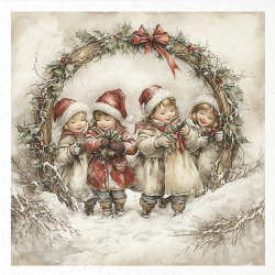 Zestaw papierów ryżowych mini ITD 14,8*14,8cm, 6szt., RSM187