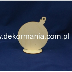 SKLEJKA #3mm Bombka 10cm stojak , klasyczna  ( wys.całkowita 12cm )