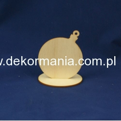 Bombka 8cm stojak , klasyczna   ( wys.całkowita 9,5cm )