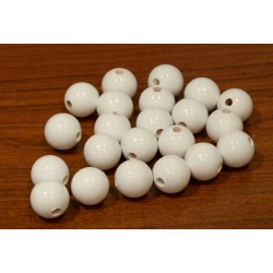 Kulka drewniana lakierowana biała 16mm  ,CENA   1szt  , ( kulki drewniane, korale  ) otwór 4mm, koralik drewniany, kulka 16mm