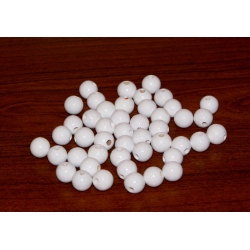 Kulka drewniana lakierowana biała 12mm  ,CENA   1szt  , ( kulki drewniane, korale ) , otwór 4mm, koralik drewniany , kulka 12mm