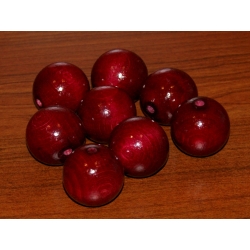 Kulka drewniana lakierowana bordo 35mm  ,CENA   1szt  , ( kulki drewniane , korale ) otwór 5mm,koralik drewniany