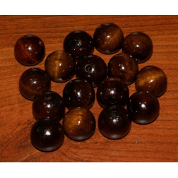 Kulka drewniana lakierowana brąz 20mm  ,CENA   1szt  , ( kulki drewniane , korale ) otwór 4mm,koralik drewniany