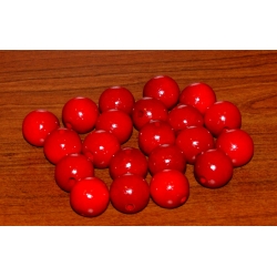 Kulka drewniana lakierowana czerwona 20mm  ,CENA   1szt  , ( kulki drewniane  ),koralik drewniany