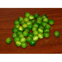 Kulka drewniana lakierowana zielona 12mm  ,CENA   1szt  , ( kulki drewniane  ),koralik drewniany
