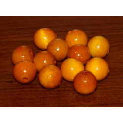 Kulka drewniana lakierowana żółta 20mm  ,CENA   1szt  , ( kulki drewniane  ),koralik drewniany