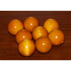 Kulka drewniana lakierowana żółta 30mm  ,CENA   1szt  , ( kulki drewniane  ),koralik drewniany