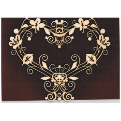 Serce ozdobne, ażurowe,  duże - 25x21,5 cm
