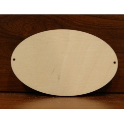 SKLEJKA #3mm Tabliczka owalna owal 10x6,5cm  z otworami