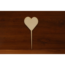 Serce na patyku  wys.  21,5cm