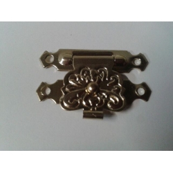 Zamknięcie 3x2 mm  ozdobne , zatrzask   A001d , złote cienkie / okucia metalowe  do pudełek