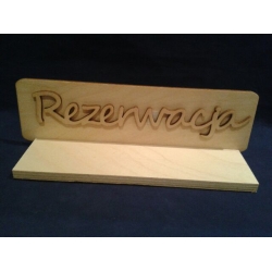 Rezerwacja , stojak na stolik     9x21x h-6,5cm