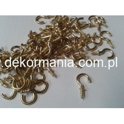 Haczyk , wkręt metalowy, zawieszka   1x2cm  ZŁOTY  B211
