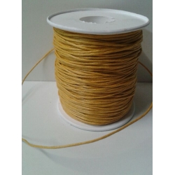 1mb / Sznurek woskowany bawełniany ŻÓŁTY  #1mm,  biżuteria