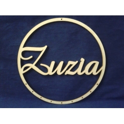Zuzia  łapacz snów 30cm , obręcz , koło , imię cz; amaze , sklejka,makrama