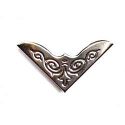 Narożnik 3x3cm  metalowy SREBRNY 3x3cm  ( C1239 )    ,  np : do albumu grubość do 3,2mm  , introligatorskie, narożnik srebrny