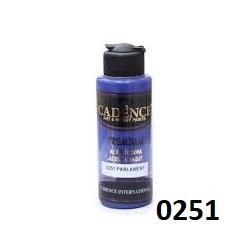 CADENCE Farba akrylowa półmatowa Premium 70ml / 0251 / CIEMNY BŁĘKIT / PARLIAMENT