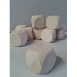 Kostka drewniana kostka 3x3cm  zaokrąglone rogi , CENA 1szt