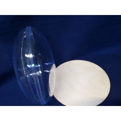 Medalion 12cm akrylowy  WYPUKŁY  z przekładką SKLEJKA #3mm , dwuczęściowy, plexi