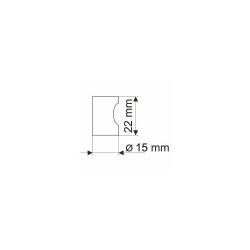 Uchwyt  22x15mm , uchwyt meblowy metalowy  / GL02 ALU