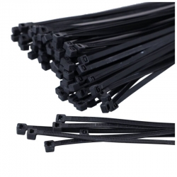 Opaski zaciskowe trytytki 30cm pasek mocujący, opaska zaciskowa szer: 3,6mm / CZARNE / 100 sztuk / ogród