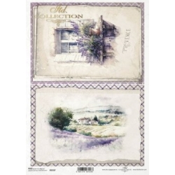 Papier ryżowy A4 R2237  Provence, lawenda,Prowansja