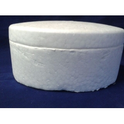 Szkatułka styropianowa owalna 15x11x7cm , pudełko styropianowe