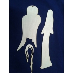 SKLEJKA #3mm  Anioł 22cm  aniołek  trzyczęściowy, skos