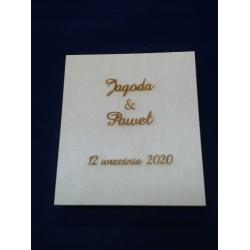 Pudełko na płytę CD, zaproszenie , 14x14x2,6cm