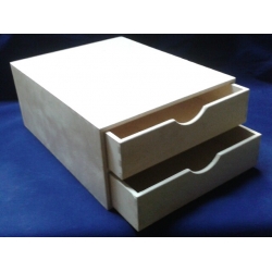 Pojemnik na dokumenty 33x25x13,5cm, papier A4, na FV,   33x25x13,5cm, 2 szufladki / szufladek