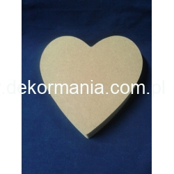 Serce, serduszko   MDF   rozkładane  16x15,7 cm  ,  wysokość pudełka  3,4 cm