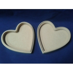 Serce, serduszko   MDF   rozkładane  16x15,7 cm  ,  wysokość pudełka  3,4 cm