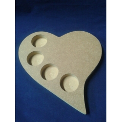 Świecznik  MDF #18mm ,  serce krzywe  20x22cm