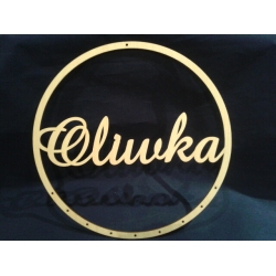 OLIWKA  łapacz snów  30cm , obręcz , koło , 10 otworów , imię cz; amaze , sklejka,makrama