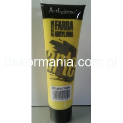 Farba akrylowa 100ml  ARTEQUIPMENT - 301- LEMON YELLOW, dobrze kryjąca