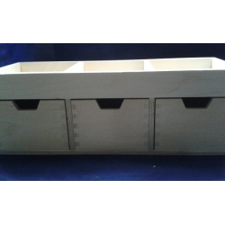 Przybornik 49x17x17cm na biurko,szafkę, organizer ,komódka itp.  3  szufladki, 3 przegrody, szufladek