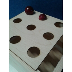 Kwadrat 16x16cm  z 9 otworami , sorter, organizer,podkładka itp., deseczka, tabliczka / SKLEJKA #3mm