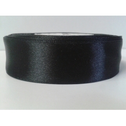 1mb  / Wstążka satynowa szer: 25mm  CZARNA