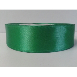 1mb  / Wstążka satynowa szer: 25mm  ZIELONA