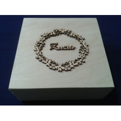 SKLEJKA #3mm Chrzest Święty, ozdoba , wianuszek 10x10cm + imię  Zuzia , sklejka