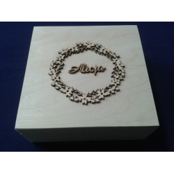 SKLEJKA #3mm Chrzest Święty, ozdoba , wianuszek 10x10cm + imię  Alicja
