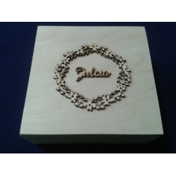 SKLEJKA #3mm Chrzest Święty, ozdoba , wianuszek 10x10cm + imię Julcia , sklejka